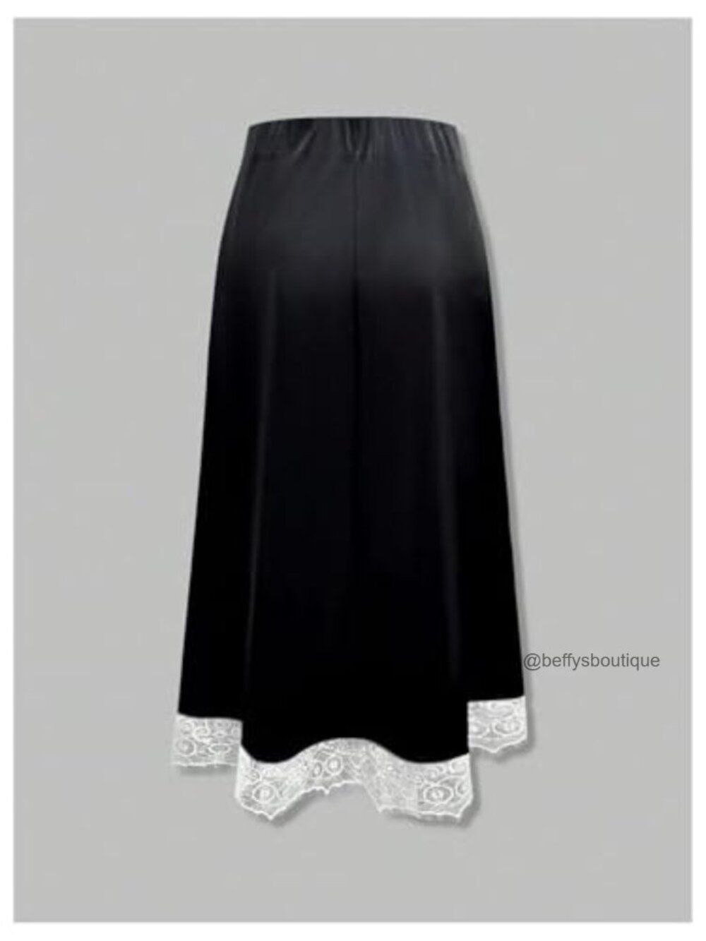 Lace High Slit Satin Maxi Skirt Elegant Festival Night Out Y2K - Picture 2 of 6